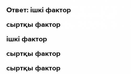 2. Мәтінде берілген ақпараттар бойынша SWOT талдау жасаңыз . • күшті - әлсіз Ішкі фактор Ішкі фактор