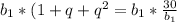 b_1*(1+q+q^2=b_1* \frac{30}{b_1}