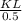 \frac{KL}{0.5}