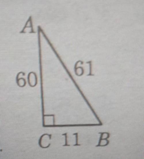 На рисунку зображено прямокутний трику ник ABC (ZC = 90°). Знайдіть:1) sinB;2) соѕВ:3) tgA;4) sinА.​