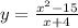 y = \frac{x ^{2} - 15}{x + 4}