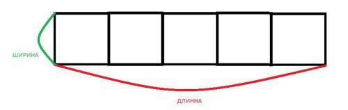 прямоугольник состоит из 5 одинаковых квадратов,найдите периметр прямоугольника зная что периметр од