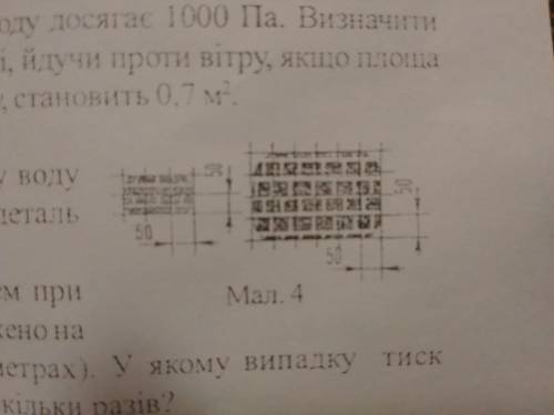 Очень ( . Площу слідів, залишених автомобілем при різних тисках повітря у шинах , зображено на малюн