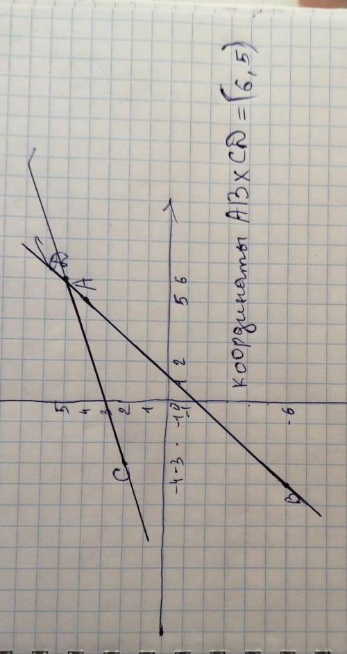 1)отметь на координатной плоскости точки А(5;4);В(-4,-6);С(-3;2;Д(6;5) 2)проведите прямые АВ и СД .Н