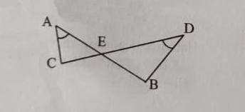 Отрезки AB и CD пересекаются в точке Е. Найдите CE, если ∠CAE=∠BDE, ED=6 см, EB=4 см и AE=3 см.