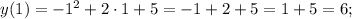 y(1)=-1^{2}+2 \cdot 1+5=-1+2+5=1+5=6;