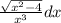 \frac{ \sqrt{x {}^{2} - 4} }{ {x}^{3} } dx