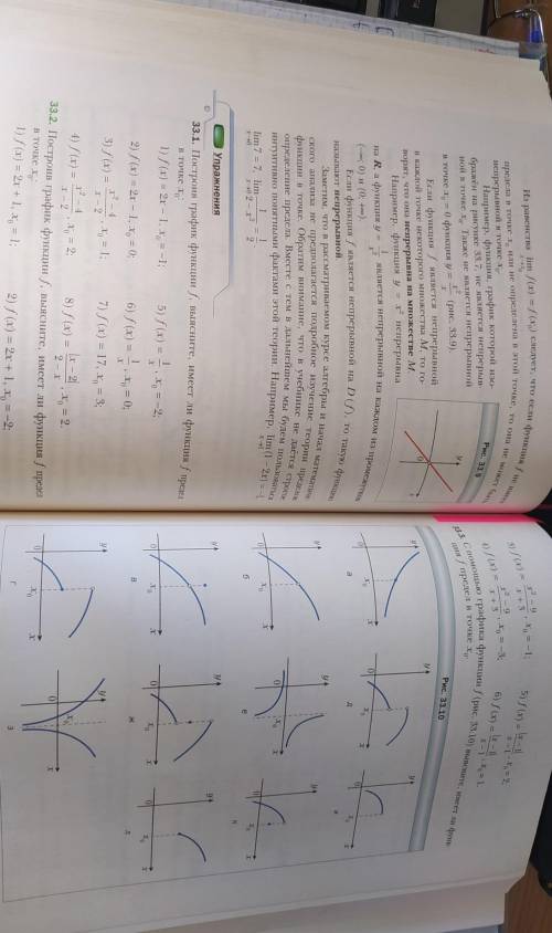 33.2 С графика функции F выясните имеет функция F границу в точке x0 (с обяснением )​