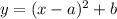 y = (x - a)^{2} + b