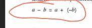 A-b=a+ (-6)а минус да-да древнее а плюс Душка минус бдт Душка ​