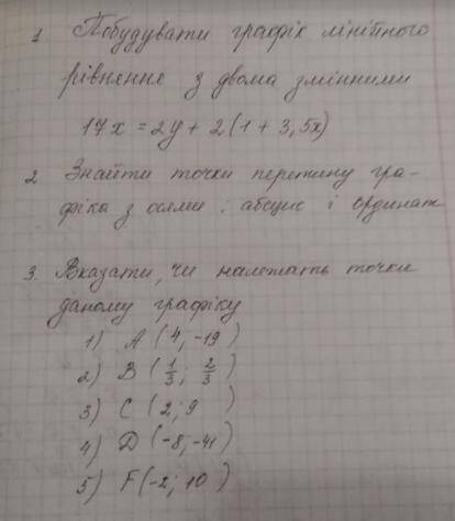 Тема: Графік лінійного рівняння з двома змінними.