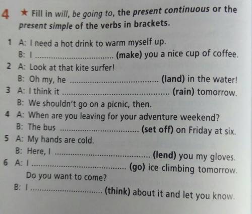 Fill in will, be going to, the present continuous or the present simple of the verbs in brackets.​