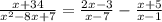 \frac{x + 34}{ {x}^{2} - 8x + 7 } = \frac{2x - 3}{x - 7} - \frac{x + 5}{x - 1}