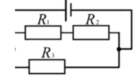 Провідники з опорами R1 = 2 Ом, R2 = 3 Ом, R3 = 5 Ом з’єднані за схемою, зображеною на рисунку. Знай