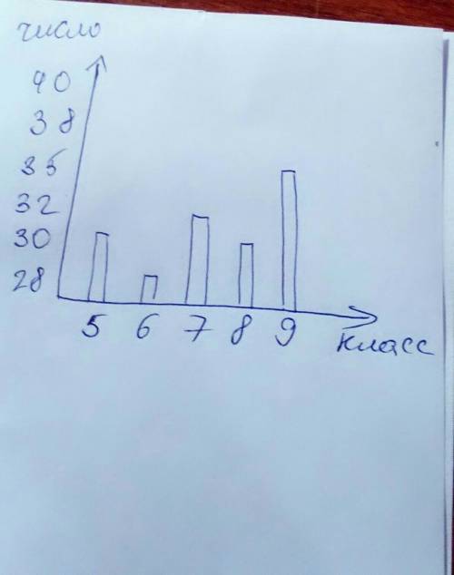 В V классе 30 учащихся, вVI-28 учащихся, в VII-32 учащихся,в VIII-30 учащихся,а в IX классе-36 учащи