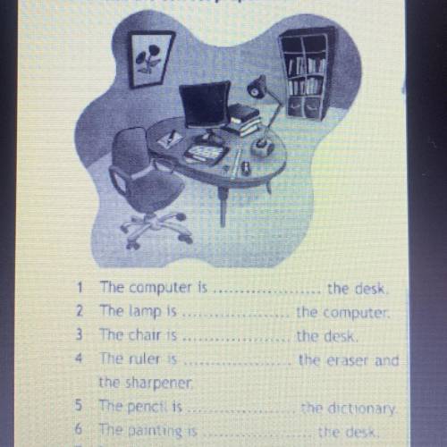 Grammar Prepositions of place Look at the picture and fill in the gaps with the correct preposition.