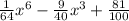 \frac{1}{64}x^{6} - \frac{9}{40}x^{3} + \frac{81}{100}