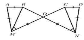 Дано: МО=ОN, АМ=DN, АВ=СD, <ВМО=<СNО Доказать: ∆АВМ=∆DСN
