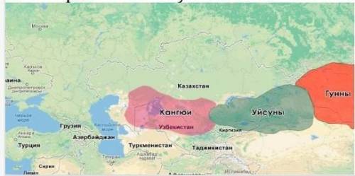 РАБОТА С КАРТОЙ: Нанесите на контурную карту территорию гуннов и других племенных объединений, а так