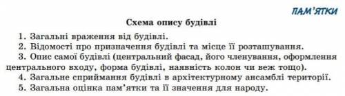 написать опис будівлі (Хотинська фортеця)его нужно написать по плану выше ​