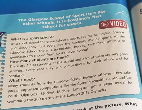 Write three things you remember about the Glasgow School of Sport​