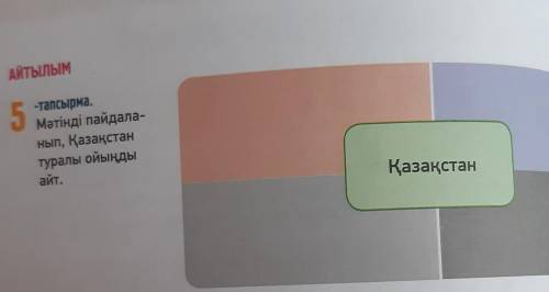 5. -тапсырма.Мәтінді пайдала-нып, Қазақстантуралы ойыңдыайт. , не с инета!​