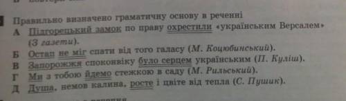 Правильно визначено граматичну основу в реченні ​