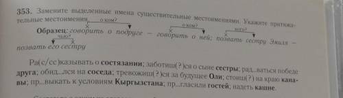 Замените выделенные имена существительные местоимениями. Укажите притяжательные местоимения !​