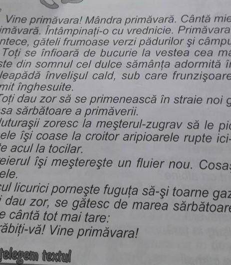 Care sunt atribut și compliment din text,de Elin Pelin,vine primavara​