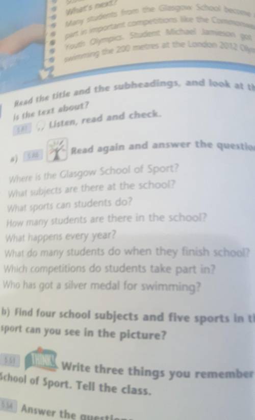 Read again and answer the questions EX.2 p.98​