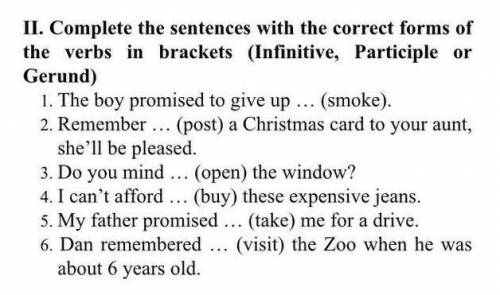 Complete the sentences with the correct form of the verbs in brackets​