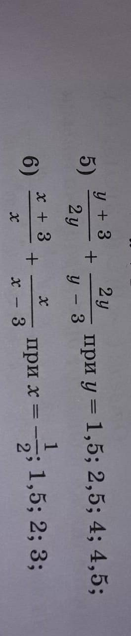 Найдите значение выражения х+3/х+х/х-3 при х=-1/2;1,5;2;3;