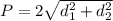 P=2\sqrt{d^2_1+d^2_2}