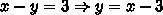 Побудуйте графік рівняння x+y=3​