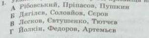 Выбрати рядок в якому всi прiзвищя написанi неправильно​