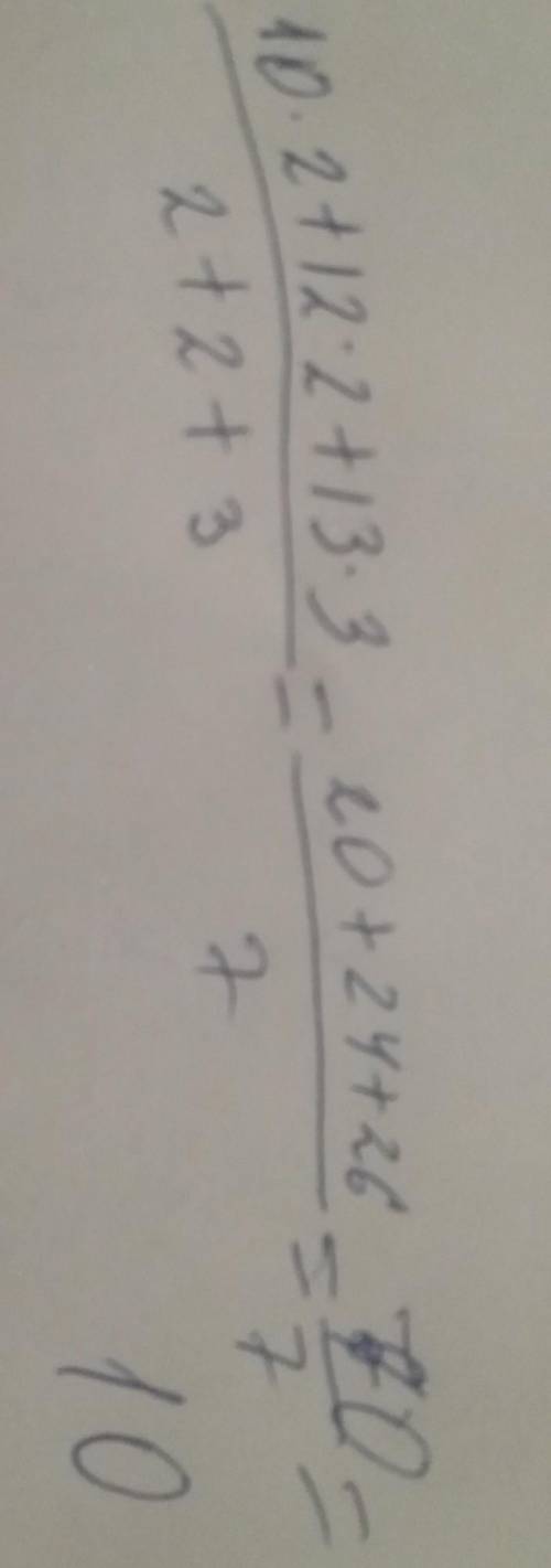 .На шахматном турнире ученики 6-го класса получили 10, 13, 11, 13, 10,9, 10, 10 очков. Найдите средн