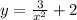 y = \frac{3}{ {x}^{2} } + 2