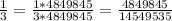 \frac{1}{3} = \frac{1*4849845}{3*4849845} = \frac{4849845}{14549535}