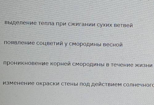 МОлю из перечисленных процессов Выделите те которые НЕ следует относить к биологическим процессам ​