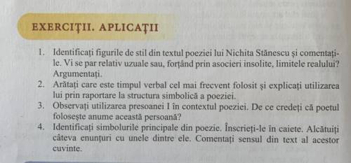 Poemul “A cincea elegie” de Nichita Stanescu, exercitii toate 4