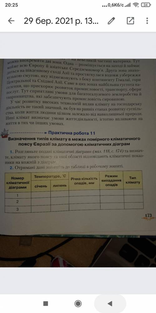 Практична робота 11 географія 7 клас іть заповнити таблицю за до графіків.