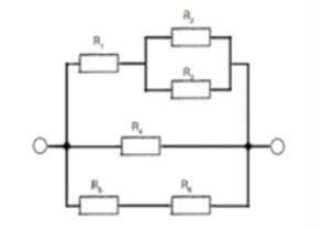 8. Визначити загальний опір ділянки кола, якщо R1=24 Ом; R2=9 Ом; R3=18 Ом; R4=15 Ом; R5=20 Ом; R6=4