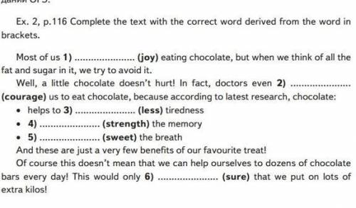 Complete the text with the correct word derived from the word in brackets​