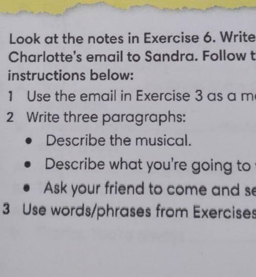 Write Charlotte's email to Sandra​