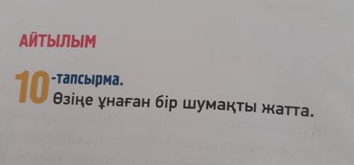 АЙТЫЛЫМ10-тапсырма.-тапсырма.Өзіңе ұнаған бір шумақты жатта.​