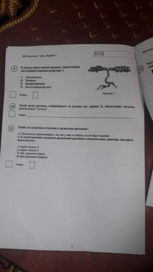 Ребят,выручайте,у меня ВПР, буду признателен если ответите.Это биология,заранее