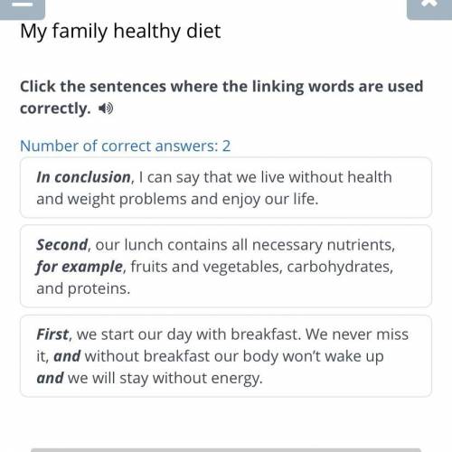 My family healthy diet Если есть возможность, скиньте все ответы) В закрепе 3 номер