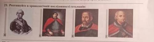 Розташуйте у хронологічній послідовності гетьманів:​