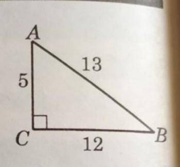 На рисунку прямокутний трикут ник ABC( angle C=90^ ) . Знайдіть: (1) cos B; COS 2) sin A; 3) tg B; 4