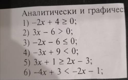 решить все, кроме первого, Аналитически и графически.